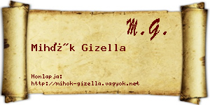 Mihók Gizella névjegykártya